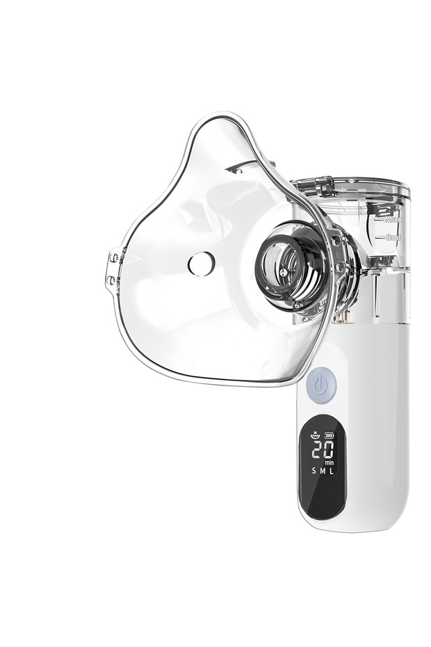 white Fireurus Rechargeable Nebulizer Adjustable LED Display Medical Silent Ultrasonic Inhaler Mobil