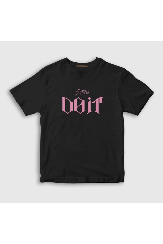 Unisex Kids Black Do It Doit Skz Stray Kids T-Shirt 602719Tt