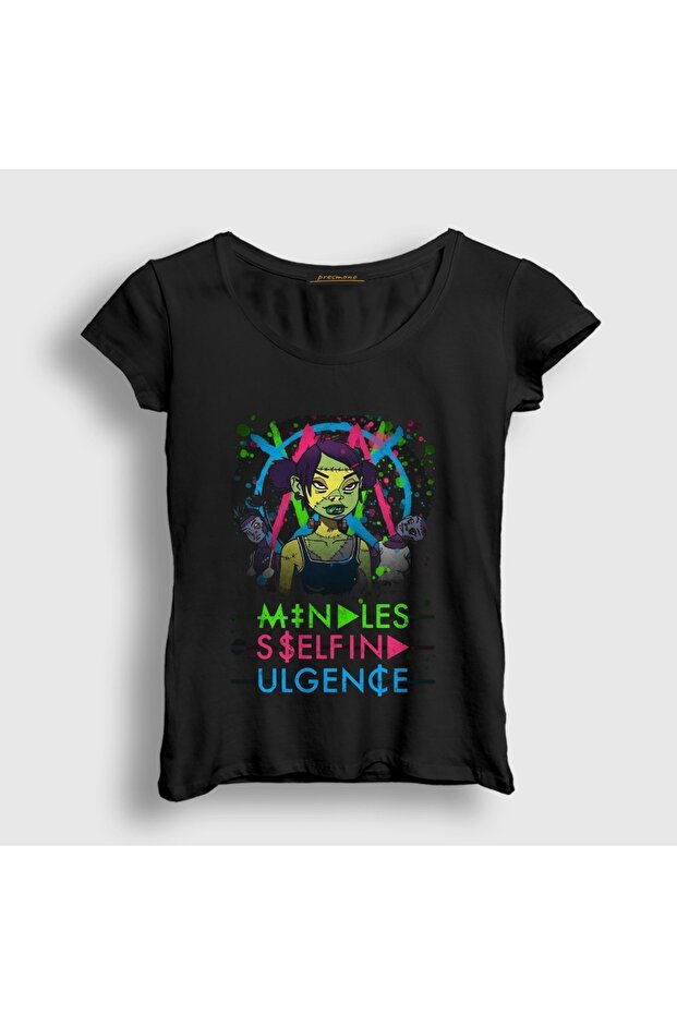 Women's Black Frankenstein Girls Mindless Self Indulgence T-Shirt 612172Tt