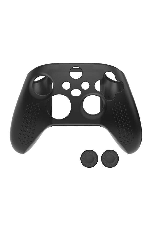 غطاء حماية أسود من DATA FROG لجهاز تحكم Xbox Series S Core، مصنوع من السيليكون، مانع للانزلاق.