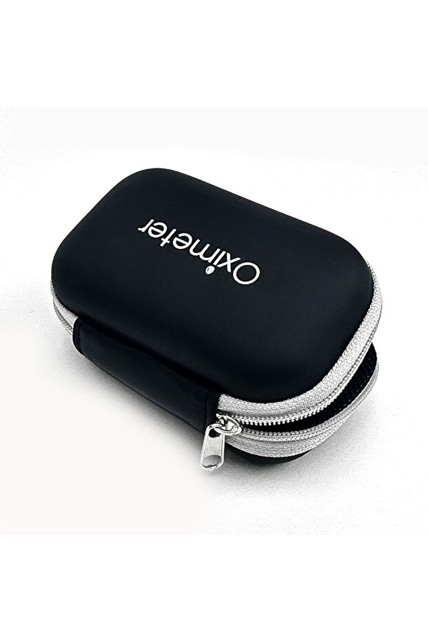 Black AIQUE 1Pc Oximeter Storage Bag for Finger Pulse Oximeter Reasonable Design Strong Space Protec