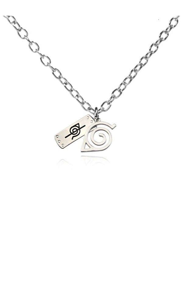 Konaha Medalion Icon Necklace with 60 cm Chain | Naruto Anime Themed Unisex Jewelry