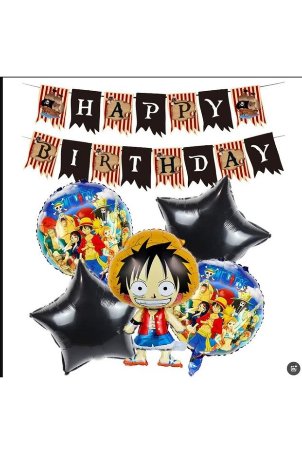 Bandai B One Piece Luffy Foil Birthday Balloons Set Toys Balloon Suit Ballon Birthday Party Supplie
