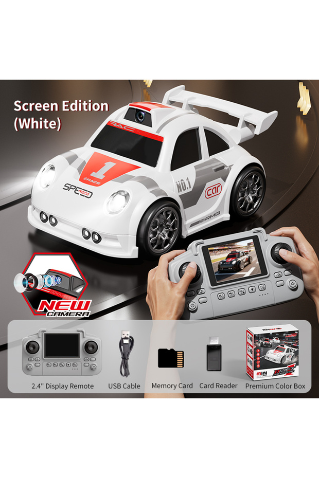 Camera And Screen 2026 New C6 RC Drift Car with Dual Mode Lights Sound Camera Screen Control Car Sma