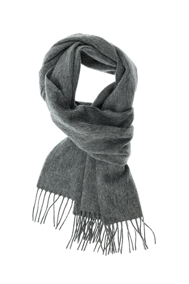 Patterned Wool Cashmere Scarf