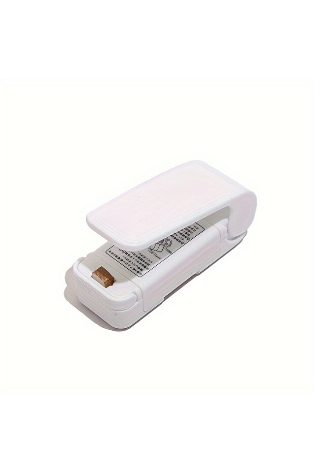 White Mini Heat Bag Packaging Sealer Portable Plastic Bag Clip Sealing Machine Food Storage Seal Sna