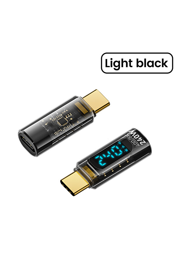 محول NNBILI PD 240W أسود فاتح 5A USB 4 شاشة رقمية USB C إلى Type C OTG نقل فيديو 8K fo