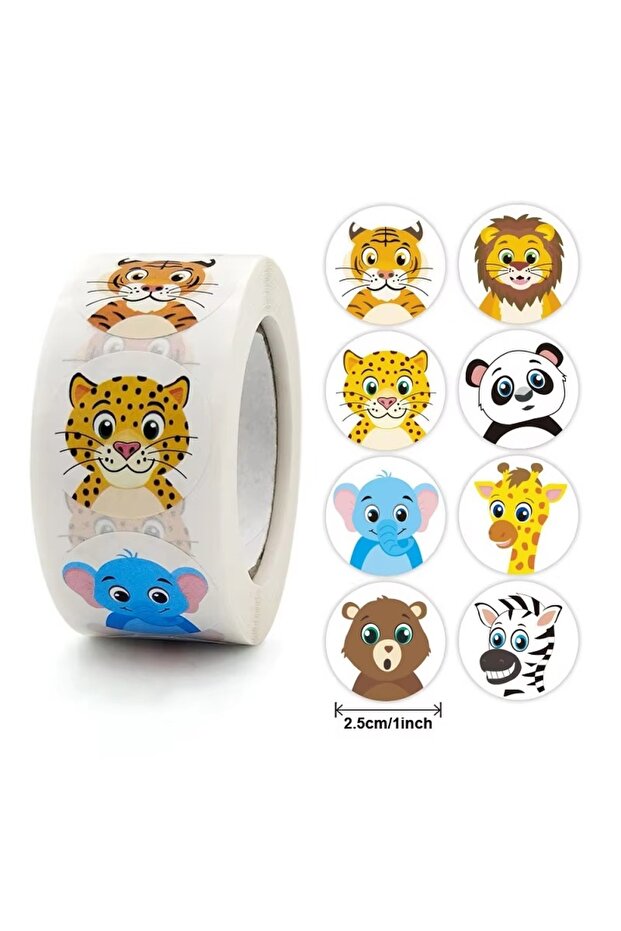A(1)-100PCS 100-500pc Stickers for Rolling Animal Toy Game Sticker DIY Gift Sealing Label Decoration