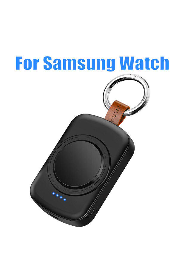 Black Magnetic Wireless Portable Watch Charger for Samsung Galaxy Watch 8/7 Classic 5/4 Pro/3 Active