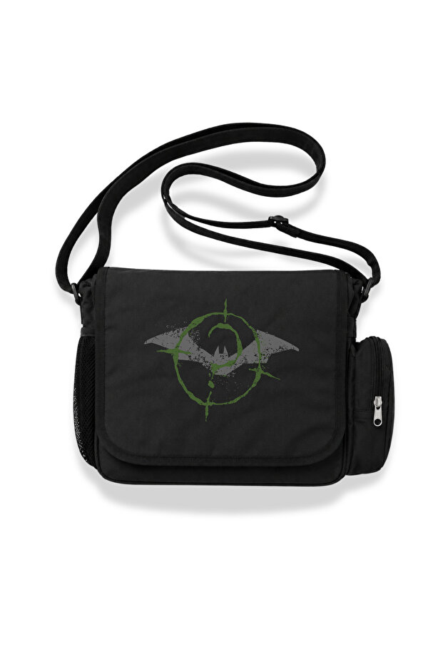 Batman Logo Printed Messenger Bag, Unisex Batman Printed Shoulder Bag