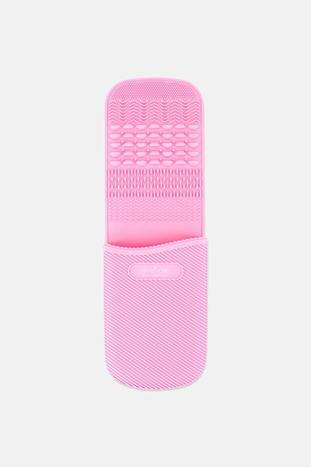 Makeup Cleaning Pad And Brush Holder, Pink