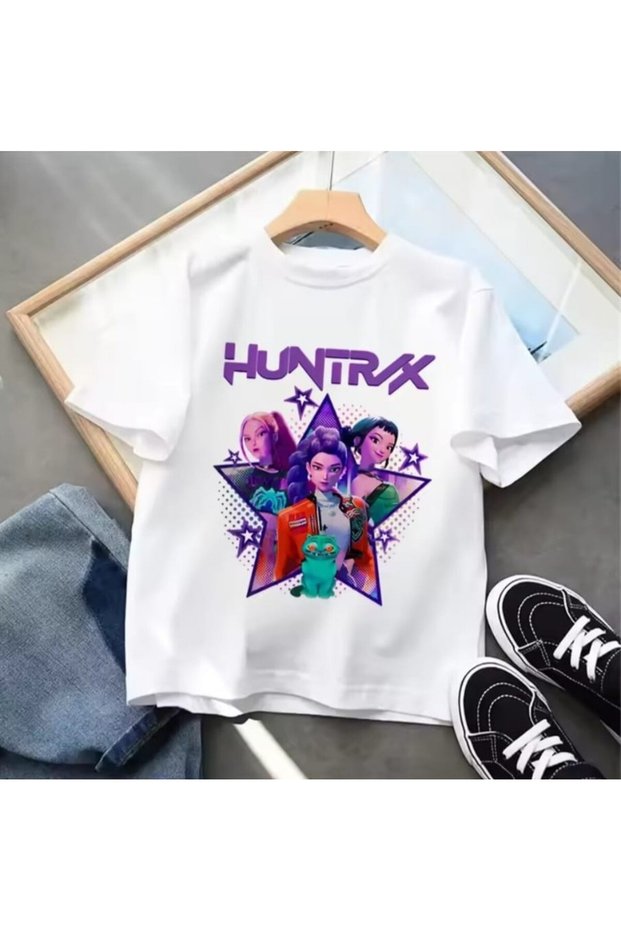K-Pop Demon Hunters / Huntrix Printed Children's Tshirt, 100% Cotton Fabric