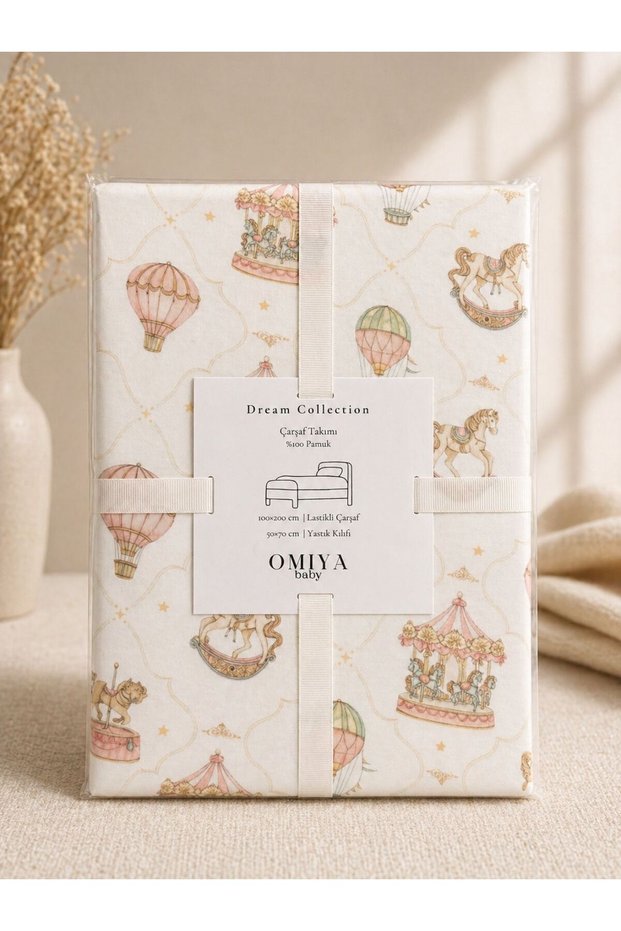 Sheet Set 100X200 Elastic 100% Cotton | Dream Collection Carousel