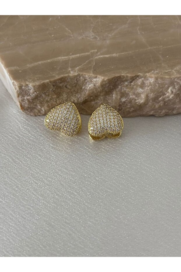 Inverted Heart Form Steel Earrings