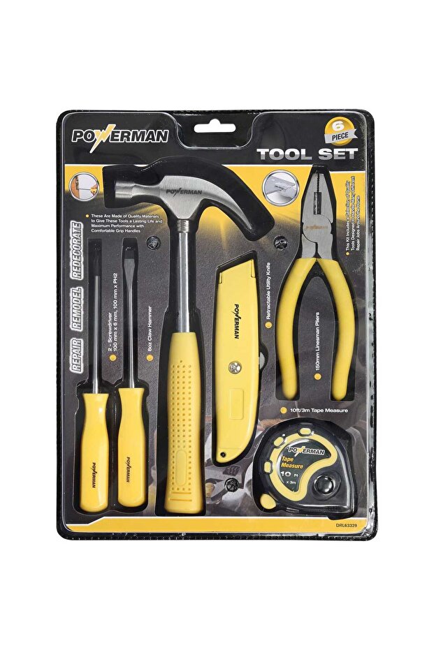 Powerman Home Tool Set DRL-63329 6pcs