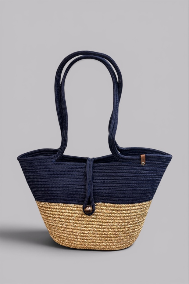 Havana Beaded Nature-Respectful Straw Jute Beach Bag - Contribute to Your Style and the World!