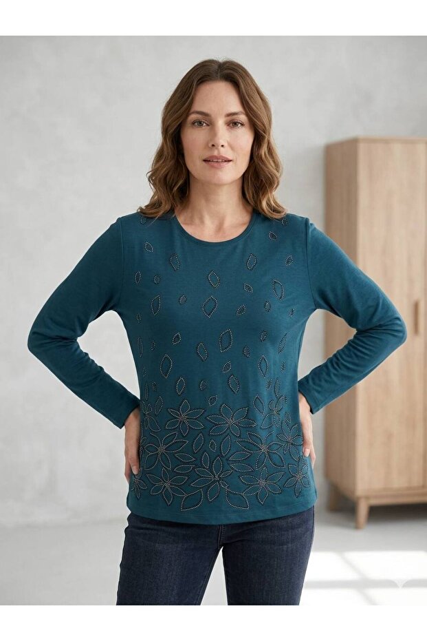 Premium Stone-Embellished Blouse