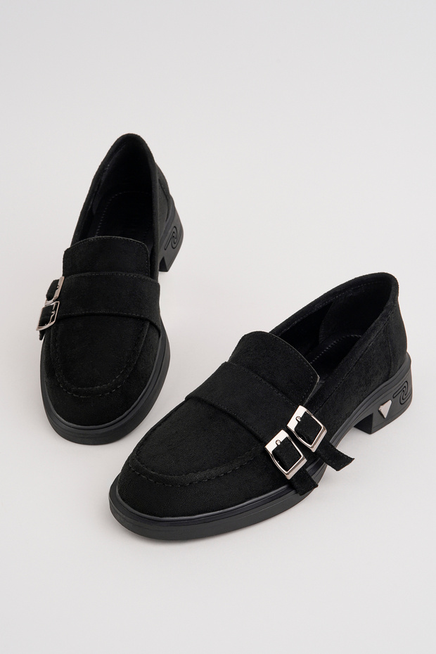 Int-4078 Flat Sole Buckle Ballerinas