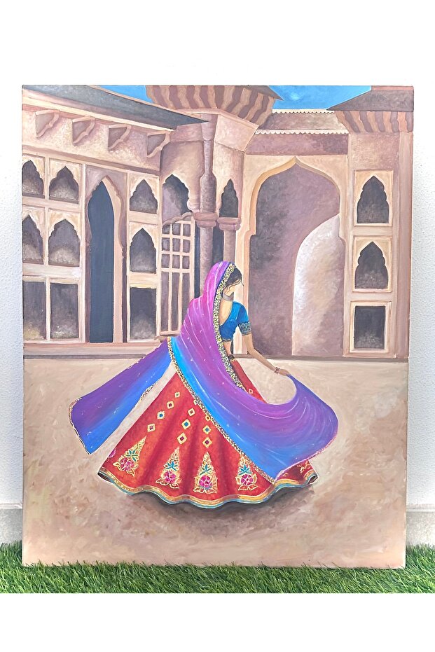 Whispers of the courtyard - Acrylic Painting