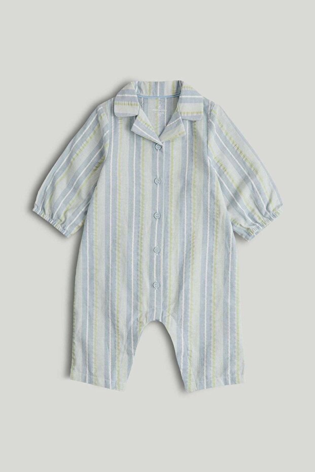 Striped All-in-One Cotton Pyjamas