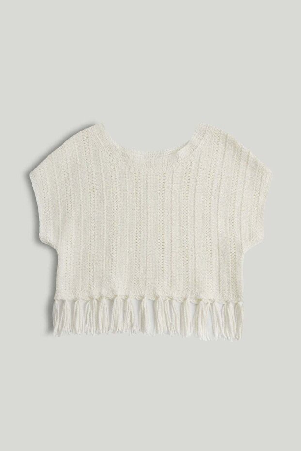 White Crochet T-Shirt