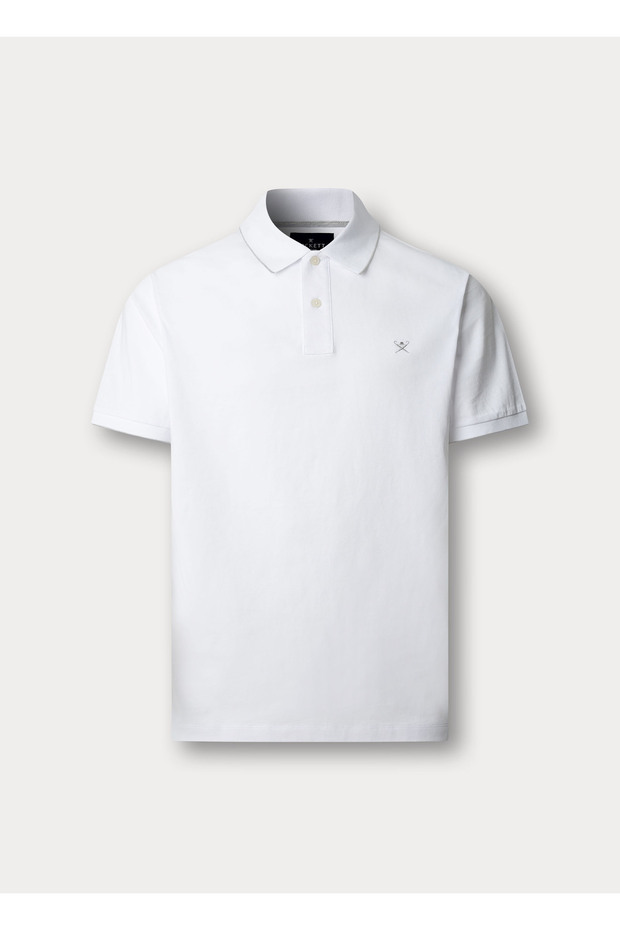 White Pure Cotton Men Premium Polo T-Shirt