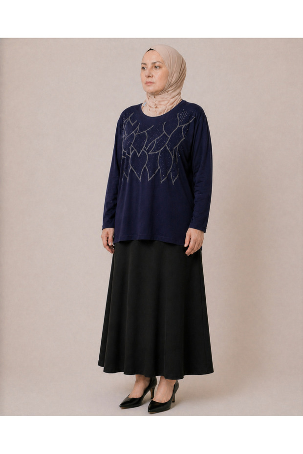 Leaf Stone Embroidered Blouse - 2