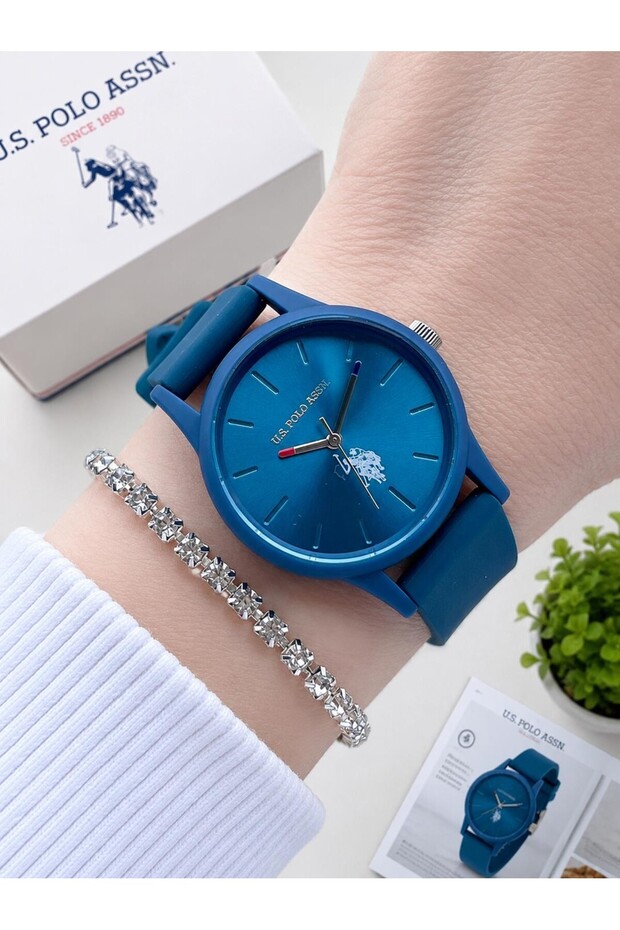 U.S.Polo Assn Silicone Cord 3 Atm Water Resistant Sport Women Wristwatch Uspa.2089.B03