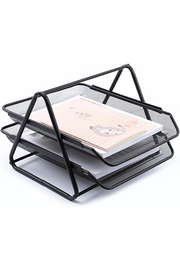 Document Tray 2 Tier A4 Metal tray Office Desk Organizer