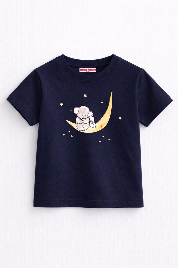Elephant in Moonlight Kids T-Shirt