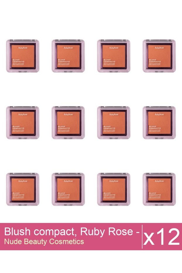 Set 12x Blush compact, Ruby Rose - BL 10, 7.3 g