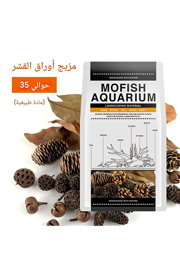 قشور طبيعية مختلطة لتنسيق أحواض السمك والتيراريوم