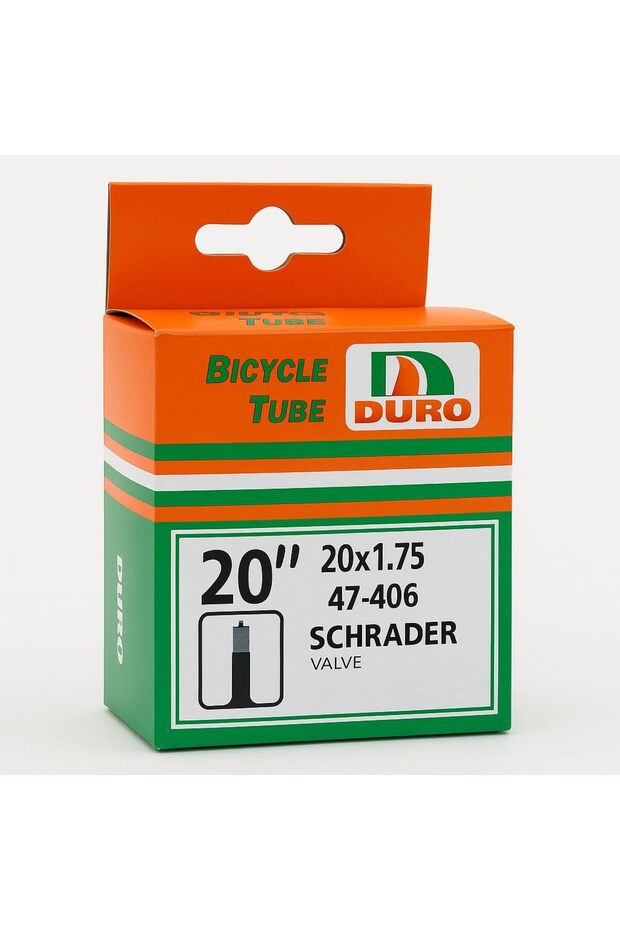 20 Inch Bicycle Inner Tube 20x1.75 (47-406) with Schrader Valve AV35 | Heavy Duty Butyl Rubber Tube