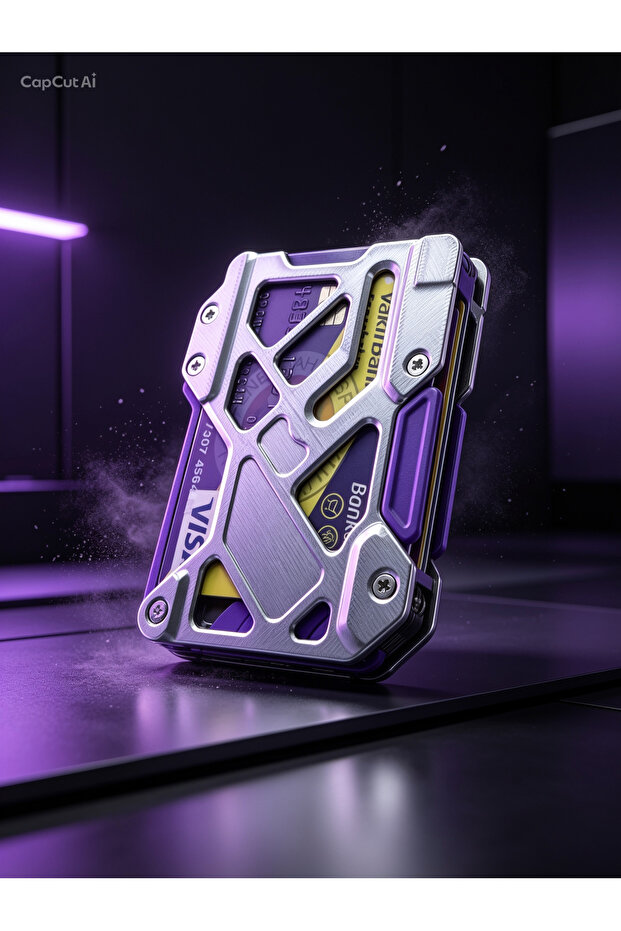 Multicraft "Erkek cüzdan", "Kartlık"- Metal Vidalı Endüstriyel Görünüm - Kompakt Kartlık