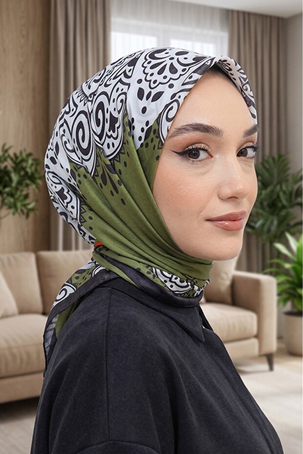 وشاح ناعم منقوش - 030