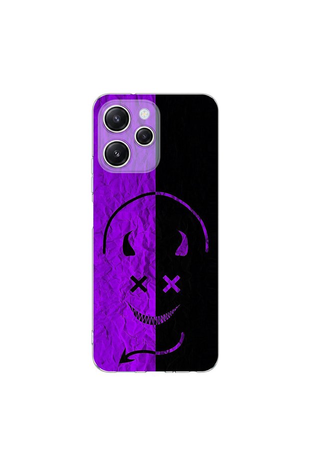 Redmi 12 Compatible Devil 3 Design Transparent Case