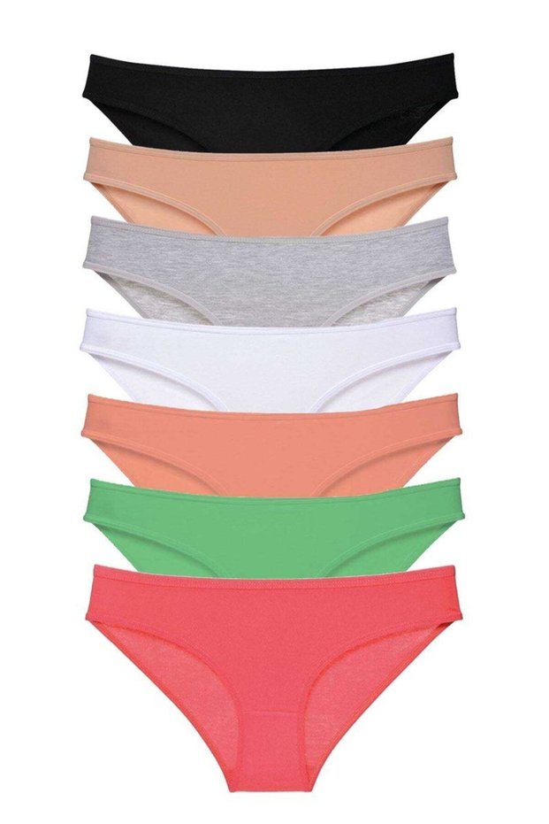 Glb-Stl41414 7 Pieces Super Eco Set Lycra Women's Slip Panties Set 4