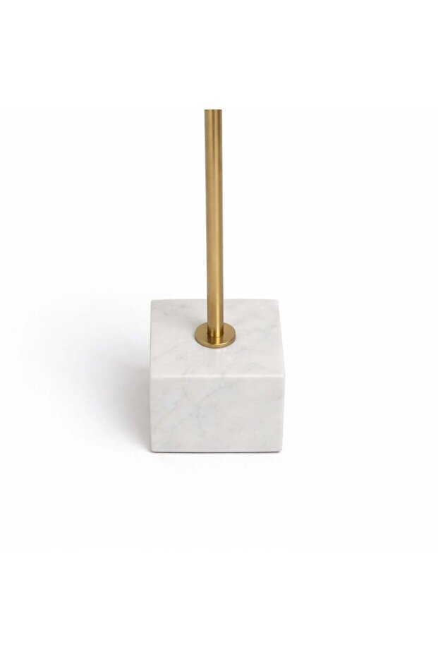 Stylish Round Marble Surface Side Table with Marble Base - 5