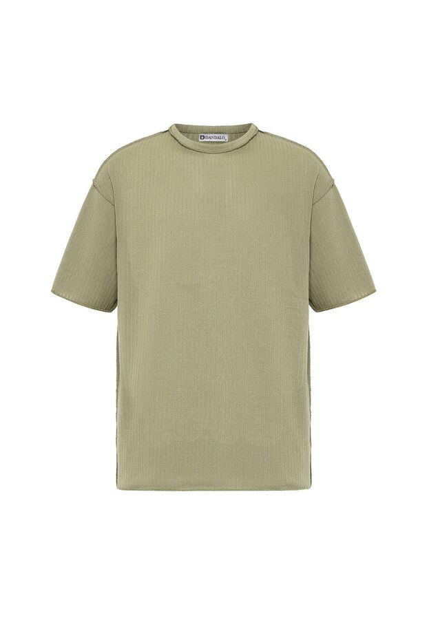 Oversize Knitwear Sweater with Black Stitching Detail