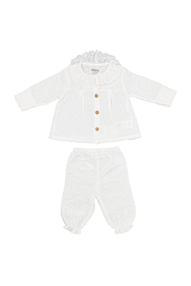 Baby Muslin Newborn Pure Theme Cardigan 2-Piece Set 10135