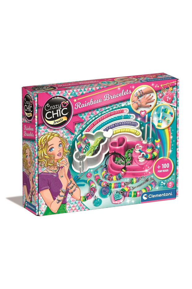 Rainbow creative bracelet making set Clementoni