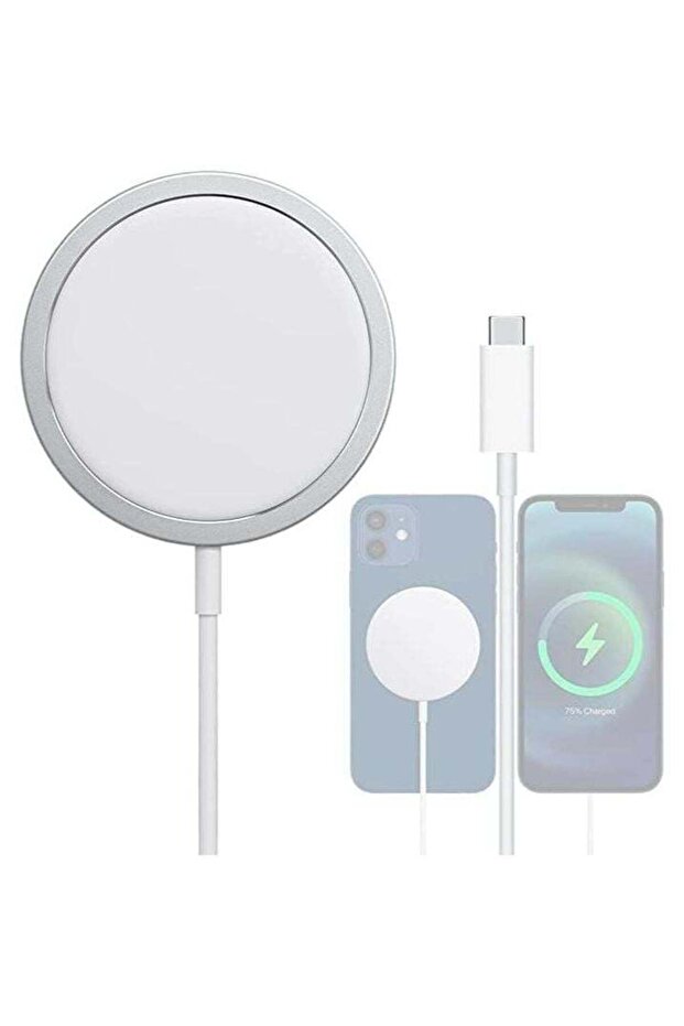 شاحن MagSafe معتمد من MFI، شحن سريع لاسلكي مغناطيسي USB-C بقدرة 15 واط للآيفون