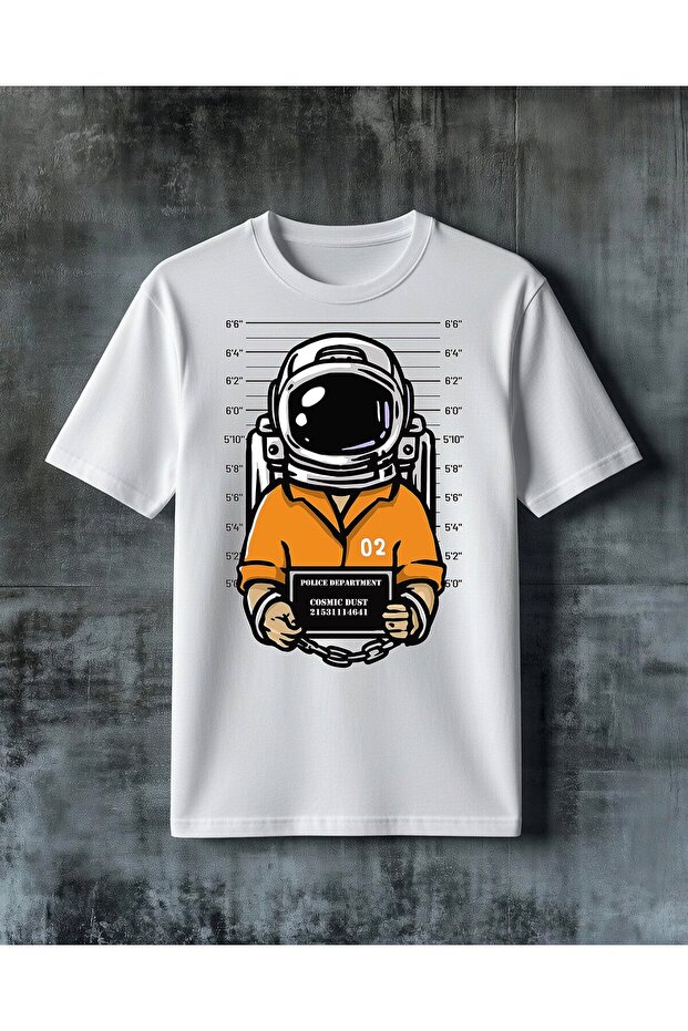 Cosmic Dust Space Astronaut Printed Oversize T-Shirt