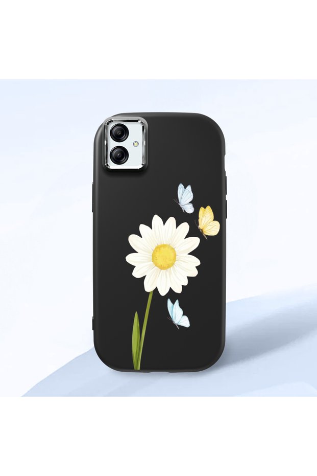 Samsung Galaxy A04E Compatible Black Silicone Case with Shock-Absorbing Camera Protections