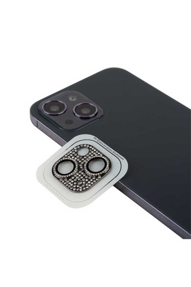 واقي كاميرا HNZM CL-08 متوافق مع هاتف iPhone 13 Mini - أسود