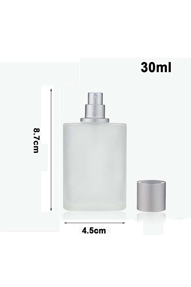 107-30ml 30ml/50ml Glass Perfume Atomizer Frosted Square Refillable Spray Bottle Portable Spray Bott
