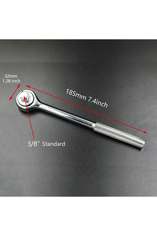 3-8 Macwork 45 Teeth High Torque Ratchet Wrench for Socket Quick Release Square Head Spanner Socket - 1