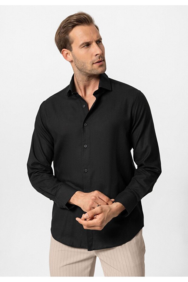Long Sleeve Slim Fit Men's Shirt