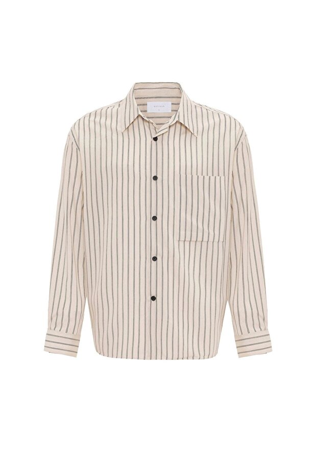 Relax fit striped men's shirt