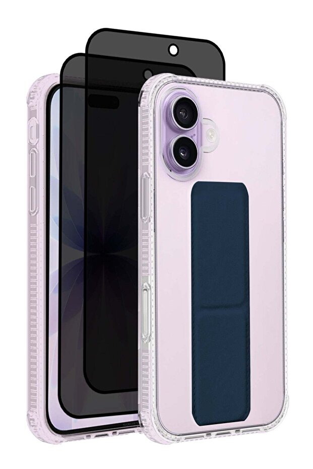 3 Packs Finger Grip Clear Case Cover for iPhone 17 - Kickstand Car Magnetic Holder